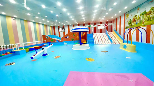 建邺儿童软体水上乐园甘肃案例客户图